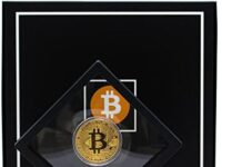 PF TECHNOLOGIES Bitcoin Physikalische Münze mit Präsentationsständer Farbe Gold Sammlerstück mit exklusiver Box
