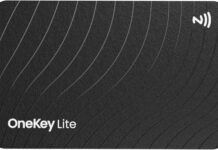 Sichere Bitcoin Crypto Seed Storage OneKey Lite, Cold Speicher Backup Karte für Hardware Cold Crypto Wallet, offene Quelle Kryptowährung Brieftasche Recovery Seed Phrase, Arbeit mit OneKey APP