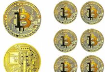 Dawnzen 12ST Gold überzogene Bitcoin BTC Münze Sammlerstück Gedenken