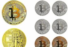 Dawnzen 12ST Gold Silber Bronze überzogene Bitcoin BTC Münze Sammlerstück Gedenken