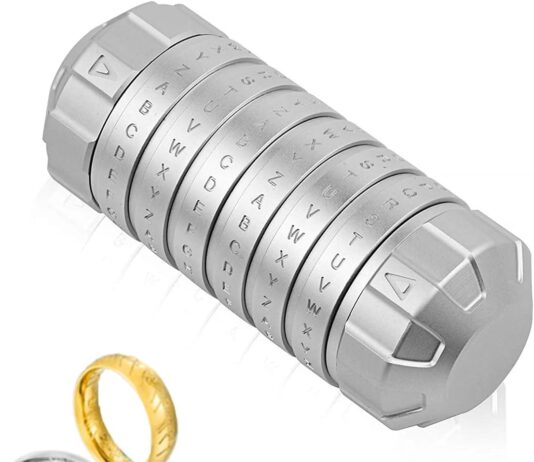 Cryptex Puzzleboxen, Da Vinci Code Mini-Cryptex-Schloss mit versteckten Fächern für Jahrestag, Valentinstag, geheimnisvolle Geburtstagsgeschenke für Familie und Freunde