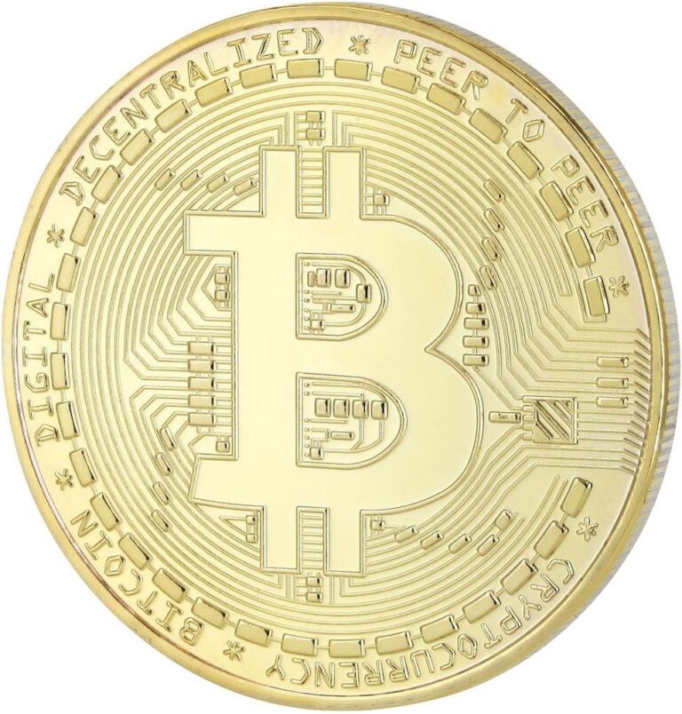 Bitcoin (BTC) Physische Münze in Gold – Limited Miner Edition inkl. Schutzkapsel – Original von Cryptos und Must-Have für Freunde von digitalen Währungen