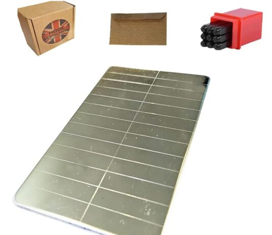 Hooe England Crypto Seed Storage Cold Edelstahl Hochglanzpolierte Metallplatte Externe Brieftasche Bitcoin Etherium Mnemonische Phrase Kryptowährung Backup Word Recovery Kit mit Zahlenschlägen