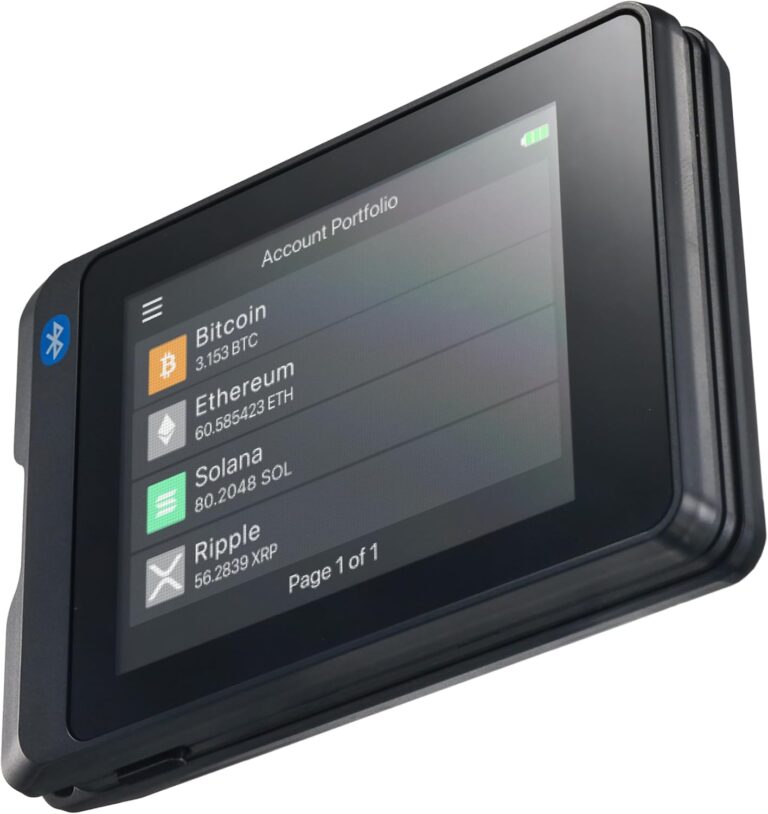 SecuX W20 – Sicherste Krypto Hardware Wallet mit Bluetooth und NFT Unterstützung – Großer Touchscreen – Einfache Verwaltung Ihrer Bitcoin, Ethereum, SOL, LTC, Doge, BNB, Dash, XLM, ERC20, BSC und mehr