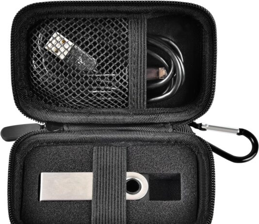 Schutzhülle für Ledger Nano X/S/S Plus Cryptocurrency Hardware Wallet – BTC Bitcoin, Ethereum, Ripple, Altcoins und ERC Tokens Aufbewahrungs-Organizer für Crypto Wallet & USB-Kabel