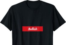 Bullisch, Red Box Logo, Hodl, Krypto, Krypto, Handel, Bitcoin, BTC T-Shirt