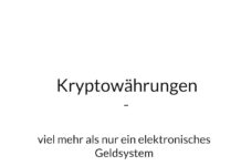 Kryptowährungen, viel mehr als nur ein elektronisches Geldsystem