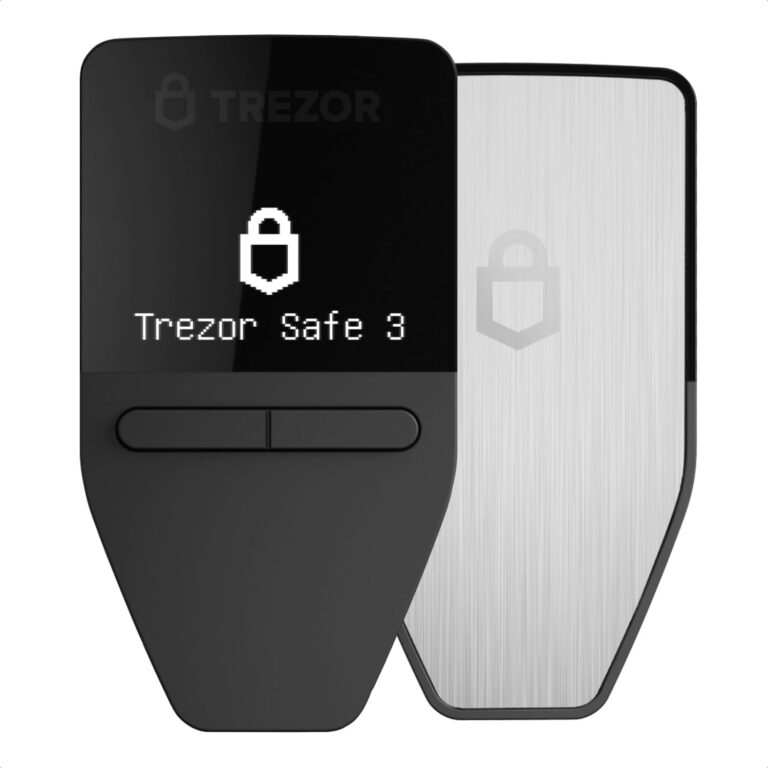 Trezor Safe 3 – Passphrase und Krypto Hardware Wallet mit Secure Element-Schutz – Kaufen,Speichern,Verwalten Sie Digitale Assets Einfach und Sicher (Stellar Silver)