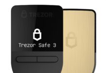 Trezor Safe 3 – Passphrase und Krypto Hardware Wallet mit Secure Element-Schutz – Kaufen,Speichern,Verwalten Sie Digitale Assets Einfach und Sicher (Solar Gold)