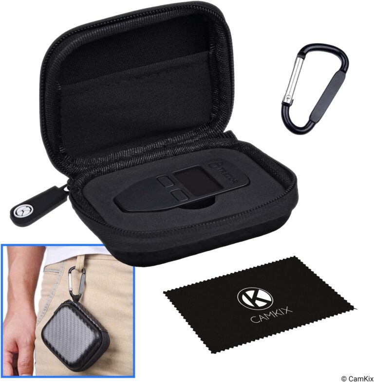 Schutzhülle/Aufbewahrungshülle für Trezor One Bitcoin/Kryptowährung Wallet – Robuste Hartschalen Hülle aus Nylon mit Netztasche (für USB-Kabel) und Karabiner
