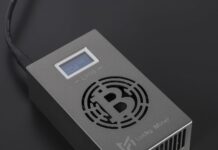 RDYMONKEY Lucky Miner V6 Bitcoin Miner 500GH/S Bticon Lotto Gerät SHA256 DGB BM1366 Leistung 13W mit Netzteil
