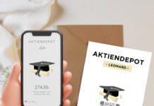 Aktiendepot Geschenkverpackung | Personalisiertes Geldgeschenk | Aktie ETF Kryptowährung Geschenkkarte | Motiv Uni