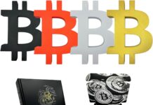 BitME Solutions | Bitcoin Krypto Statue | Deko Geschenke für Männer | Crypto Gaming Deko | BTC Büro Dekoration | Kryptowährung | Geburtstagsgeschenk für Männer (Orange)