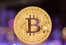 Plexido Nachtlicht Bitcoin Kryptowährung Digitale Illusion Lampe 3D Nachttischlampe Geschenk für Kinder Personalisiert Graveur Weltraum Kinderzimmer LED Licht Fernbedienung 16 Farbwechsel