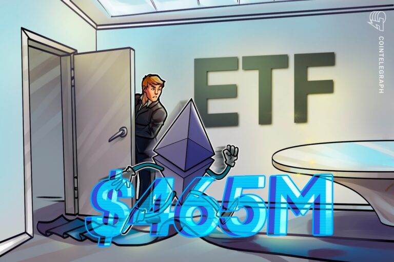 Spot-Ether-ETFs verzeichnen einen Rekord-Tagesabfluss von 465 Millionen US-Dollar