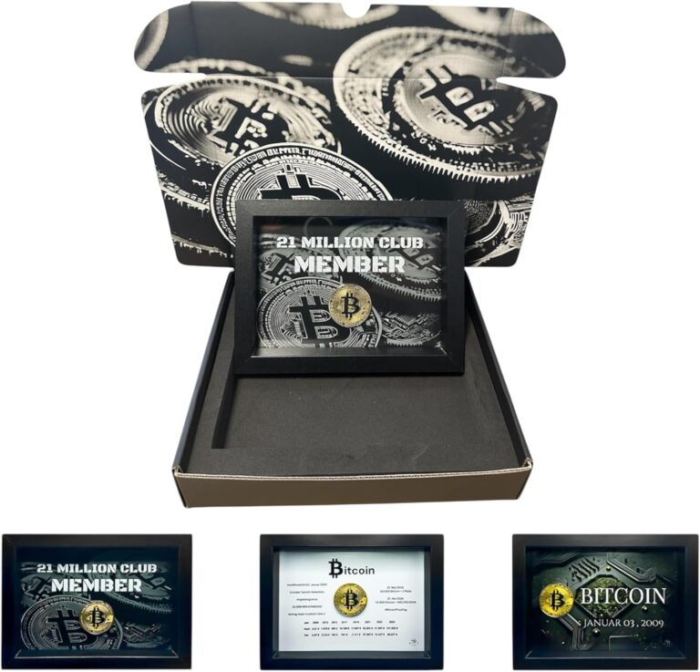 BitME Solutions | Bitcoin Bilderrahmen Krypto | Deko Geschenke für Männer | Crypto gaming Deko | BTC Büro Dekoration | Kryptowährung | Geburtstagsgeschenk für Männer (21MILLION)